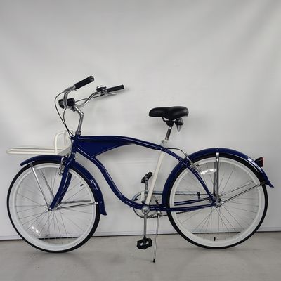 Stahlgabelmaterial für Erwachsene Eingeschwindigkeits-Männer Beach Cruiser Bike 26 Zoll für die Werbung