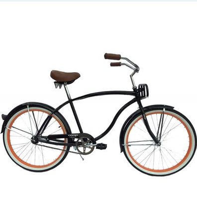 26 Zoll Single Speed Beach Cruiser Bike für Erwachsene mit Metalltray