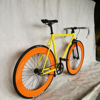 CE zugelassenes 700C 80MM Großfelg Farbenfrohes Einzelgeschwindigkeits-Fixed Gear Bike mit 1,6m Alloy Stamm