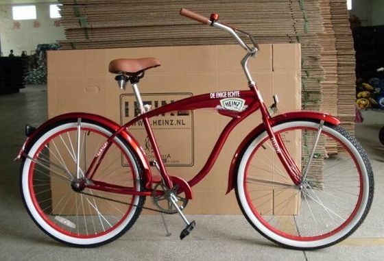 26 Zoll Single Speed Beach Cruiser Bike für Erwachsene mit Metalltray