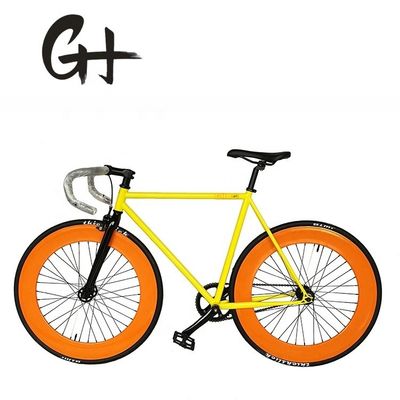 CE zugelassenes 700C 80MM Großfelg Farbenfrohes Einzelgeschwindigkeits-Fixed Gear Bike mit 1,6m Alloy Stamm