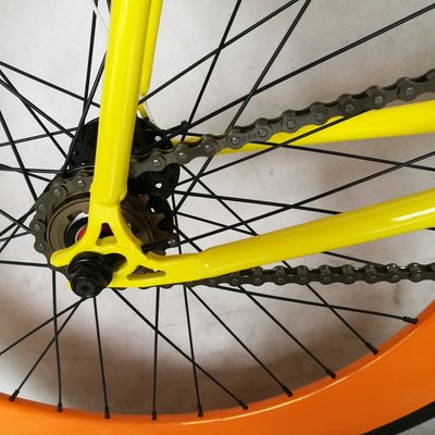 CE zugelassenes 700C 80MM Großfelg Farbenfrohes Einzelgeschwindigkeits-Fixed Gear Bike mit 1,6m Alloy Stamm