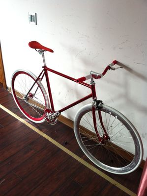 700C Lugged 4310 CR-MO Stahlrahmen Gabel Vintage Einzelgeschwindigkeit Festgetriebe Straßenrad