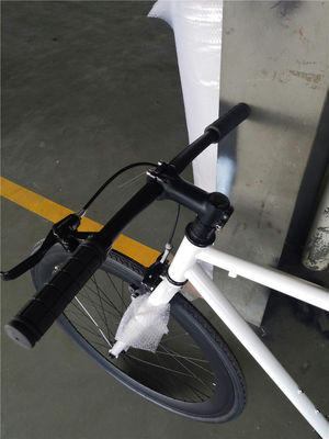 Glanz weißer Rahmen für Erwachsene 700C Einfahrrad Fahrrad mit Festgetriebe Fahrräder mit Achterbremse