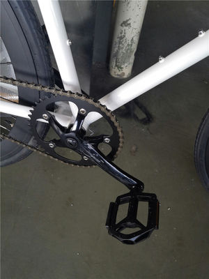 Glanz weißer Rahmen für Erwachsene 700C Einfahrrad Fahrrad mit Festgetriebe Fahrräder mit Achterbremse