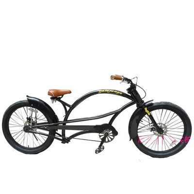 Aluminiumgabel 24&quot; 3,0 Reifen CE OEM Einzelgeschwindigkeit Chopper Cruiser Fahrrad mit Scheibenbremse