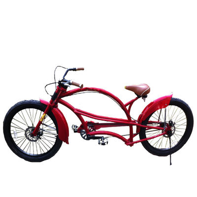 Aluminiumgabel 24&quot; 3,0 Reifen CE OEM Einzelgeschwindigkeit Chopper Cruiser Fahrrad mit Scheibenbremse