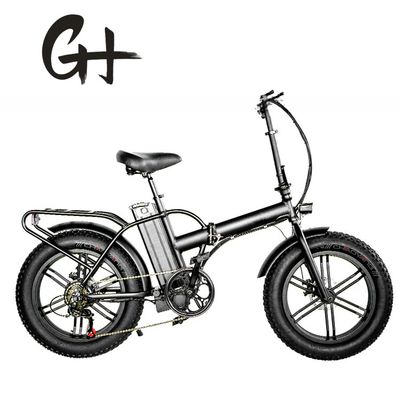 750W 1000W 48V Fettreifen 4,0 &quot;Faltbarer Silberrahmen 5 Speichen Elektro-Faltbauer Fahrrad 20 Zoll