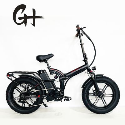 750W 1000W 48V Fettreifen 4,0 &quot;Faltbarer Silberrahmen 5 Speichen Elektro-Faltbauer Fahrrad 20 Zoll