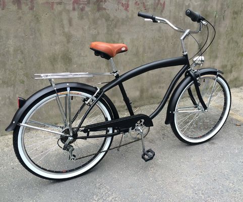 Harter Rahmen 26 &quot;Radgröße Shimano 7 Geschwindigkeit amerikanische Rücken Haltestelle Männer Beach Cruiser Bike