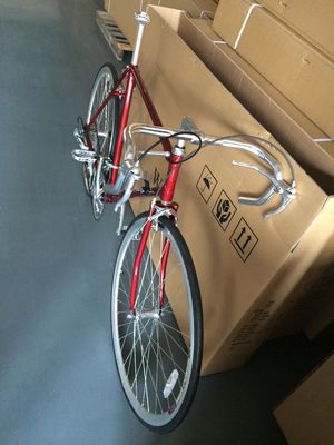 700C Road Bike mit Hi-Ten Stahl-Lugged Frame Shimano 14S Klassiker und Zählerbremse