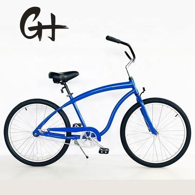 10 Stahlrahmen 26 &quot;Radgröße 3G OEM / ODM CE Männer Erwachsene Single Speed Beach Cruiser Bike