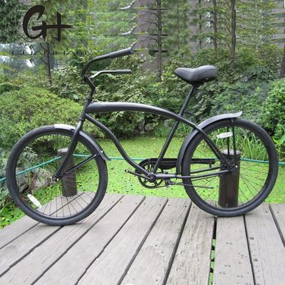 10 Stahlrahmen 26 &quot;Radgröße 3G OEM / ODM CE Männer Erwachsene Single Speed Beach Cruiser Bike