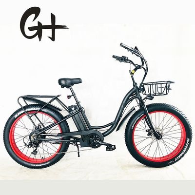 26&quot; 750W 48V 20MPH OEM 21AH UL2849 Erwachsene Frauen Lady Beach Cruiser Elektro Groß 4.0 Fett Schneebad Fahrrad