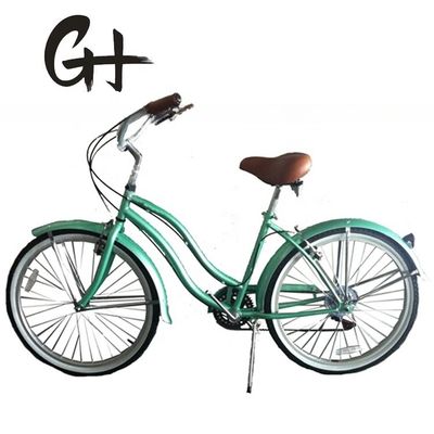 44T Kurbel 26*2,125&quot; Farbreifen OEM ODM Shimano 7 Geschwindigkeiten Lady Girl Beach Cruiser Bike