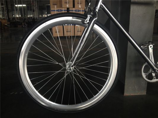 NO Klappbare 700C Chrome Farbe Einfachgeschwindigkeit Erwachsenen Rennfahrrad Fixie aus OEM Taiwan Teile