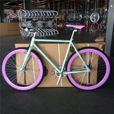 Fork Material Stahl Anpassen Einzelgeschwindigkeit Weiße Farbe Bici Fixie Bike für Erwachsene
