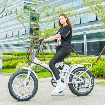 48V 21ah Lithiumbatterie CE zertifiziert 1000W 50KM/H Big Snow Fat Reifen Elektro-Faltrad Vollfederung
