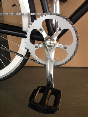 Normaler Pedal Fixie Bike 700c Einzelgeschwindigkeit Festgetriebe Fahrrad mit Doppel-V-Bremse