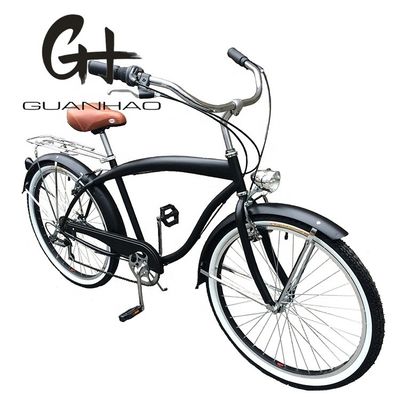 17 kg Leichtgewicht 26 Zoll Harter Rahmen Nicht hinteren Dämpfer 7 Geschwindigkeiten Männer Beach Cruiser Bikes