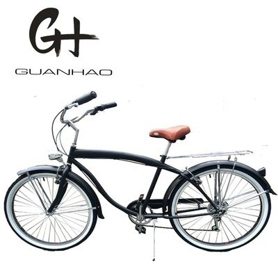 17 kg Leichtgewicht 26 Zoll Harter Rahmen Nicht hinteren Dämpfer 7 Geschwindigkeiten Männer Beach Cruiser Bikes
