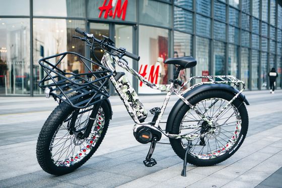 48V 17AH 1000W BaFang Central Motor Elektro Mountainbike mit 26&quot; Fett Schneedecken