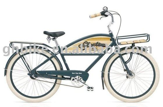 26&quot; Beach Cruiser Bike für Männer mit Korb und Carrier CE-zertifiziertes Nexus 3-Speed-Fahrrad