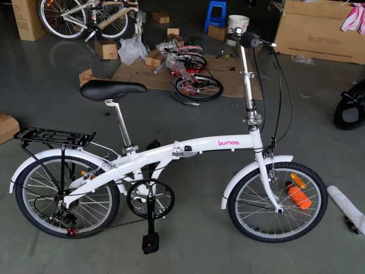 Doppel-V-Bremssystem Aluminiumlegierung Klappradrahmen für 20 Zoll Klapprad