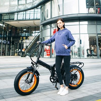 52V 20&quot; 1000W 14AH Lithiumbatterie 50KM/h 4.0 Big Fat Snow Tire OEM Customized Adult Folding Electric Full Suspension Bike