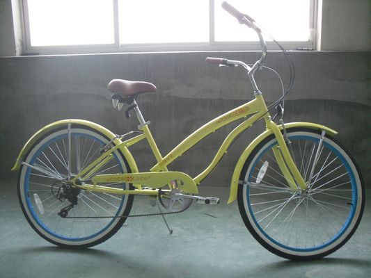 Schöne Frauen Beach Cruiser Fahrrad mit Innenwasser Aufkleber 26 Zoll 3 Geschwindigkeit OEM / ODM
