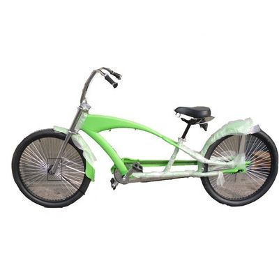 Aluminiumlegierung Felge 24 Zoll 3,0 Reifen Scheibenbremse Long Chopper Beach Cruiser Bike OEM / ODM