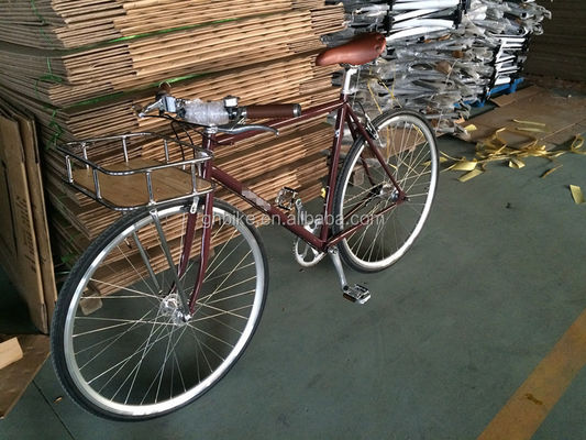 Retro-Festgetriebe-Fahrrad-Fahrrad mit Frontträger Innen 3-Geschwindigkeits-Straßenrad zu bestellen