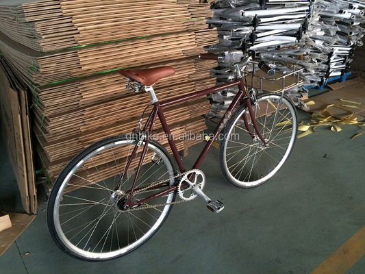 Retro-Festgetriebe-Fahrrad-Fahrrad mit Frontträger Innen 3-Geschwindigkeits-Straßenrad zu bestellen