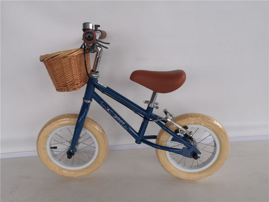 Stahlgabel und Rahmen Balance Bike für Kinder 3-5 Jahre alt Blaue Farbe 12 Zoll