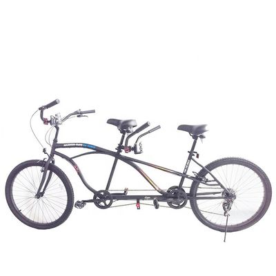 CE-zertifizierter Stahlrahmen 26 &quot;Shimano 7 Geschwindigkeiten Beach Cruiser Tandem Bike für zwei Fahrer