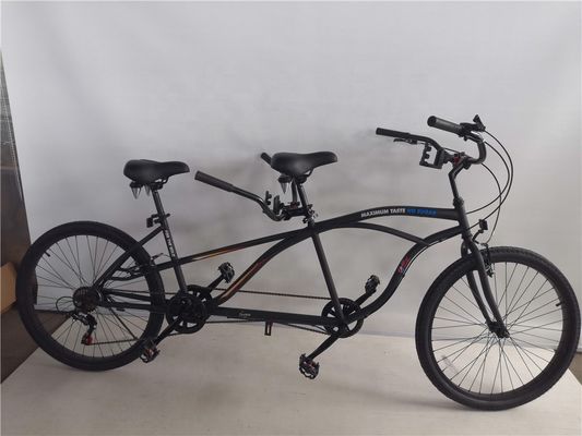 CE-zertifizierter Stahlrahmen 26 &quot;Shimano 7 Geschwindigkeiten Beach Cruiser Tandem Bike für zwei Fahrer
