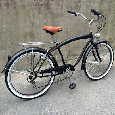 Komfortables und langlebiges 6 Geschwindigkeiten Beach Cruiser-Fahrrad für Männer mit 170 mm Kurbel