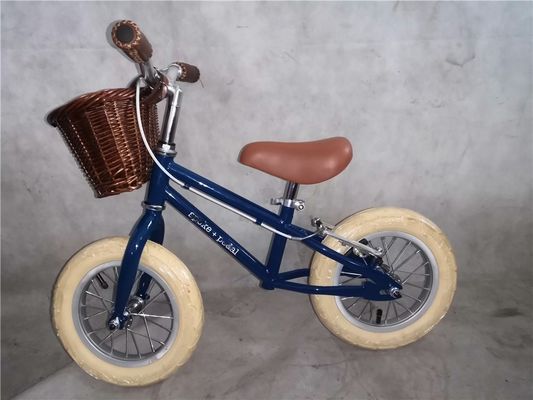 2022 Style Kids Walking Bike für Baby mit Vorder Wicker Basket und Wanda 12 Zoll Reifen
