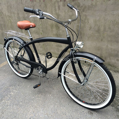 Komfortables und langlebiges 6 Geschwindigkeiten Beach Cruiser-Fahrrad für Männer mit 170 mm Kurbel