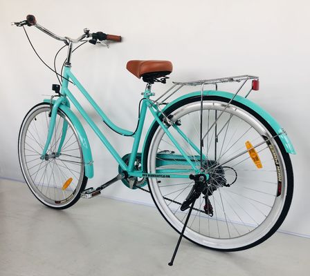 700C Hi-Ten Stahlrahmen USA OEM Frauen City Bike mit 7 Geschwindigkeiten und Aluminium Rims