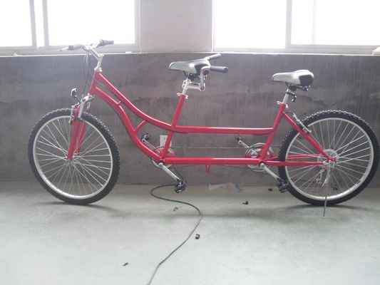 24 Zoll Shimano 7 Geschwindigkeiten OEM CE Stahl Tandem für zwei Personen Fahrrad mit Gabel Aufhängung