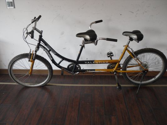 24 Zoll Shimano 7 Geschwindigkeiten OEM CE Stahl Tandem für zwei Personen Fahrrad mit Gabel Aufhängung