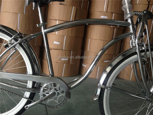 1.8m Länge 160kg Ladekapazität 26 Zoll Chrom Einzelgeschwindigkeit Männer Beach Cruiser Fahrrad