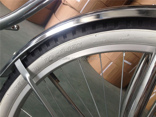 1.8m Länge 160kg Ladekapazität 26 Zoll Chrom Einzelgeschwindigkeit Männer Beach Cruiser Fahrrad