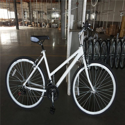 21 Speed Step Through Women Cycle Urban Lady City Hybrid Bike mit Doppel-V-Bremse