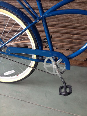 26 Zoll Männer Beach Cruiser Bike mit Hinterträger und Single Speed Hard Frame Stahl