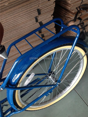 26 Zoll Männer Beach Cruiser Bike mit Hinterträger und Single Speed Hard Frame Stahl
