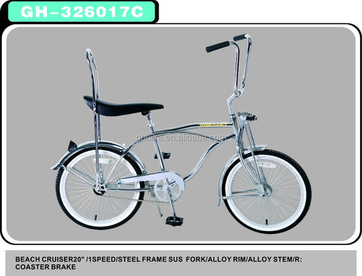 20 Zoll CE-zertifizierte Chromfarbe Lowrider Beach Cruiser Bike mit Bananensattel