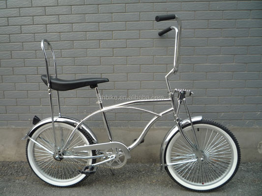 20 Zoll CE-zertifizierte Chromfarbe Lowrider Beach Cruiser Bike mit Bananensattel