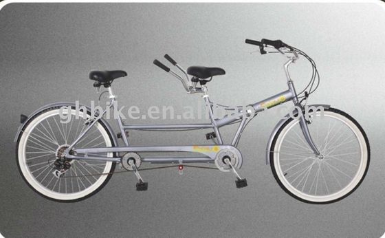 Shimano 7 Speed Tandem Bike 26&quot; Klapptandem Fahrrad mit Stahlrahmen und zwei Sitzen